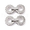 Brass Micro Pave Clear Cubic Zirconia Fold Over Clasps KK-G420-09P-1