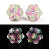 Handmade Luminous Polymer Clay Rhinestone Beads CLAY-H003-06-2