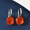 304 Stainless Steel Glass Hoop Earrings EJEW-Z089-30P-2