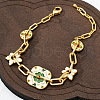 Brass Enamel Link Chain Bracelets FS-WG52E4D-03-1