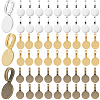 SOFPLATE 120Pcs 3 Colors Tibetan Style Alloy Glue On Flat Pad Pendant Bails FIND-SP0001-87-1