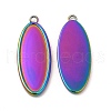 Ion Plating(IP) 304 Stainless Steel Pendant Cabochons Settings STAS-A070-45MC-1