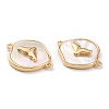 Natural Shell Connector Charms KK-A183-44G-3