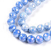 Electroplate Glass Beads Strands GLAA-N010-8mm-02-3