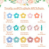 Beadthoven 120Pcs 15 Style Transparent & Opaque Acrylic Bead Frames OACR-BT0001-03-4