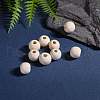 Natural Unfinished Wood Beads WOOD-R196-12mm-LF-5