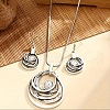 Hollow Zinc Alloy Dangle Earrings & Necklaces Sets FS-WG82BBD-01-2