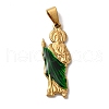 PVD Vacuum Plating 304 Stainless Steel Enamel Pendants STAS-L081-043G-1