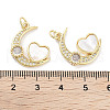 Brass Micro Pave Clear Cubic Zirconia Pendants KK-L213-045G-3