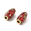 Rice Brass Micro Pave Cubic Zirconia Beads KK-Z114-14G-3