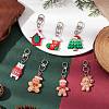 7Pcs 7 Styles Christmas Resin Pendant Decoration HJEW-JM02324-2