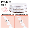   2 Rolls 2 Styles Heart & Flower Polyester Lace Ribbon OCOR-PH0004-66A-2