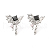 Rack Plating Brass Micro Pave Cubic Zirconia Cuff Earrings EJEW-P221-05P-1