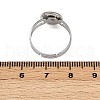 304 Stainless Steel Cuff Ring Components STAS-D372-06P-02-3
