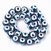Electroplate Glass Beads Strands X-EGLA-T012-02B-2