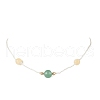 Adjustable Natural Green Aventurine & Yellow Jade Round Braided Beaded Necklaces for Women NJEW-JN05317-2
