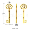 6Pcs 3 Colors Tibetan Style Zinc Alloy Big Pendants FIND-FS0002-55-4