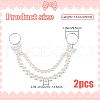 Beebeecraft 2Pcs ABS Plastic Pearl Pendant Decorations DIY-BBC0002-26-2