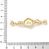 Brass Micro Pave Clear Cubic Zirconia Fold Over Clasps KK-U059-41G-02-3