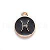 Alloy Enamel Pendants X-ENAM-S124-01B-08H-2