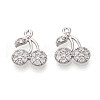 Brass Micro Pave Cubic Zirconia Charms KK-T076-05P-1