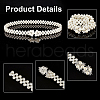 AHANDMAKER 5Pcs 5 Style Acrylic Pearl Braided Stretch Chain Belt with Alloy Clasp AJEW-GA0004-49-4