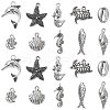 100pcs 10 Style Tibetan Style Alloy Charms TIBEP-CJ0001-36-1