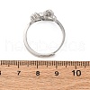 Brass Micro Pave Cubic Zirconia Adjustable Finger Rings for Women RJEW-M099-02P-5