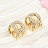 Brass Clear Cubic Zirconia Dangle Earrings EJEW-Q016-04G-1
