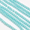 Eco-Friendly Dyed Glass Pearl Round Beads Strands HY-A002-4mm-RB104-1