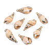 Electroplate Spiral Shell Pendants X-SSHEL-T006-12-4
