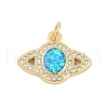 Brass Micro Pave Cubic Zirconia Pendants KK-I723-42G-1