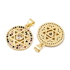 Brass Micro Pave Cubic Zirconia Pendants KK-E108-26G-2