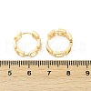 Brass Clear Cubic Zirconia Hoop Earrings EJEW-Q016-02G-3