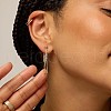 Stick Shaped Brass Chain Tassel Stud Dangle Earrings FS-WGFCB39-01-2