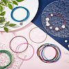 AHADERMAKER 48Pcs 12 Colors Carbon Steel Wire Spring Chains Stretch Bracelet BJEW-GA0001-12-5
