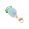 Hydrangea Acrylic & Glass Seed Beads Pendant Decorations HJEW-MZ00217-5
