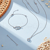 BENECREAT 3Pcs 3 Styles 925 Sterling Silver Chain Extender STER-BC0002-50-5
