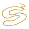 Rack Plating Brass Rope Chain Necklaces for Women NJEW-C059-26G-1