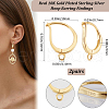 Beebeecraft 2 Pairs 925 Sterling Silver Hoop Earring Findings STER-BBC0007-75-2