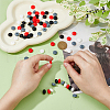 DICOSMETIC 2Bags 80Pcs Rondelle Food Grade Eco-Friendly Silicone Focal Beads SIL-DC0001-69A-3