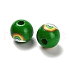 St. Patrick's Day Series Printed Schima Wood European Beads WOOD-V002-01I-2