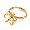Brass Snap Ring Components KK-WH0076-09G-2