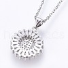 304 Stainless Steel Initial Pendant Necklaces NJEW-H486-30P-B-2