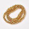 Electroplate Transparent Glass Beads Strands EGLA-A034-T6mm-T06-2