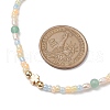 Clover Ceylon Glass Seed Beads Beaded Necklaces NJEW-JN04941-3