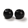 Natural Dyed & Heated Black Agate European Beads G-R488-01P-2