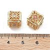 Brass Micro Pave Cubic Zirconia Beads KK-G523-12G-3