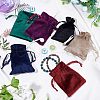  12Pcs 6 Colors Velvet Bags Drawstring Jewelry Pouches TP-NB0001-24-2