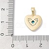 Brass Micro Pave Cubic Zirconia Pendants KK-Q030-02B-G-2